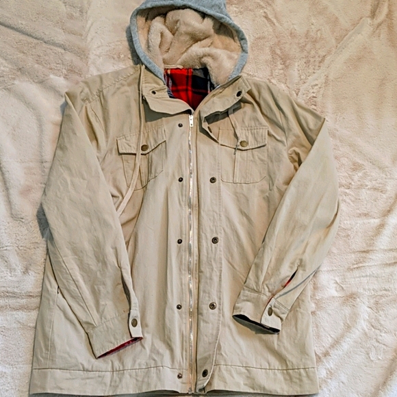 Nuckka Other - Mens Flannel lined Hooded jacket